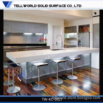 New Design High Gloss Artificial Stone Kitchen Counter, Kitchen Table, Kitchen Furniture Design
